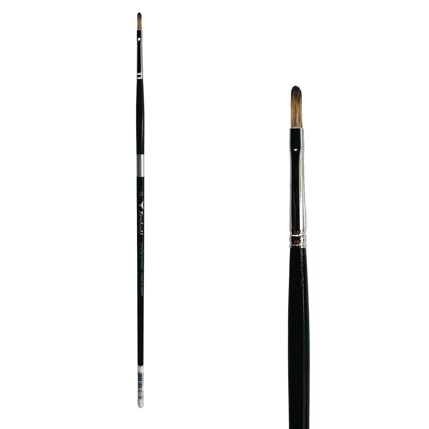 Trekell Legion Synthetic Mongoose Long Handle Artist Brush - Size #0 Long Filbert
