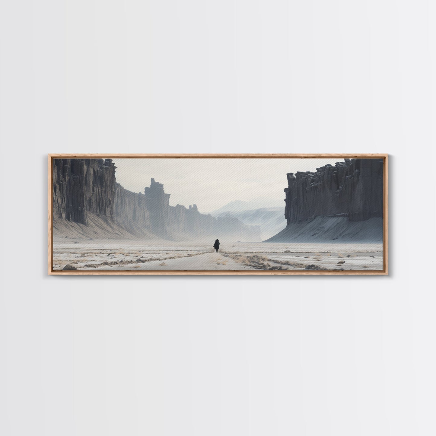The Wanderer - Framed Canvas Print - Scifi Wall Art - Game Room Decor - Gamer Gift - Mancave Wall Art