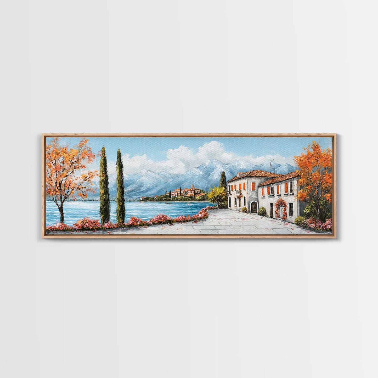 Positano Oil Painting Print, Original Art of Amalfi Coast Italy, Italian Vacation Art, European Vacation Gift Idea, Living Room Decor