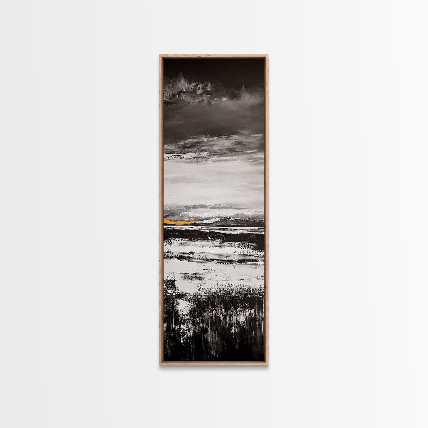 Moody Landscape Art, Black and White Painting, Nature Inspired Wall Decor, Rustic Home Accent, Modern Minimalist Style, Canvas Print