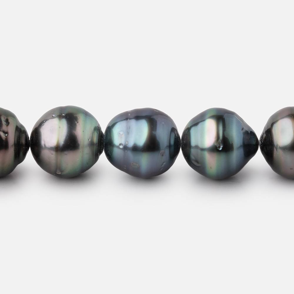 10-11mm Tahitian Saltwater Pearl Beads 16 inch 38 Pieces AA