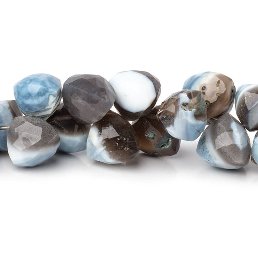 10x10-11x11mm Owyhee Natural Blue Opal faceted trillion beads 8 inch 36 pieces A