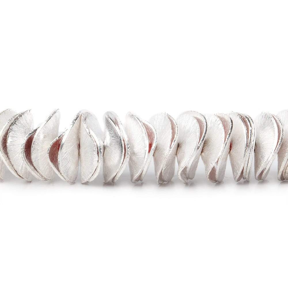 10mm Brushed Wavy Disc Spacers 8 inch 130 Beads