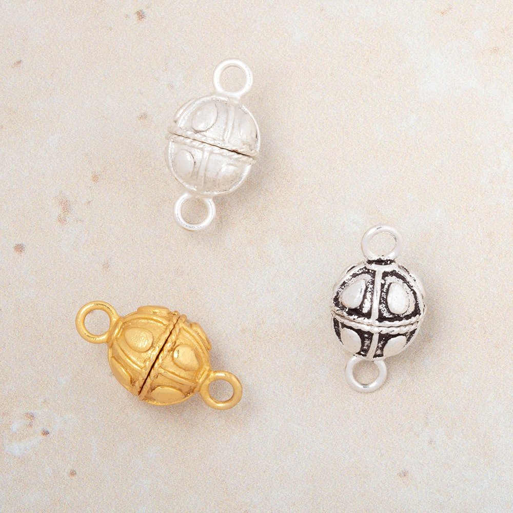 10mm Plain Pear Design Magnetic Clasp 1 piece