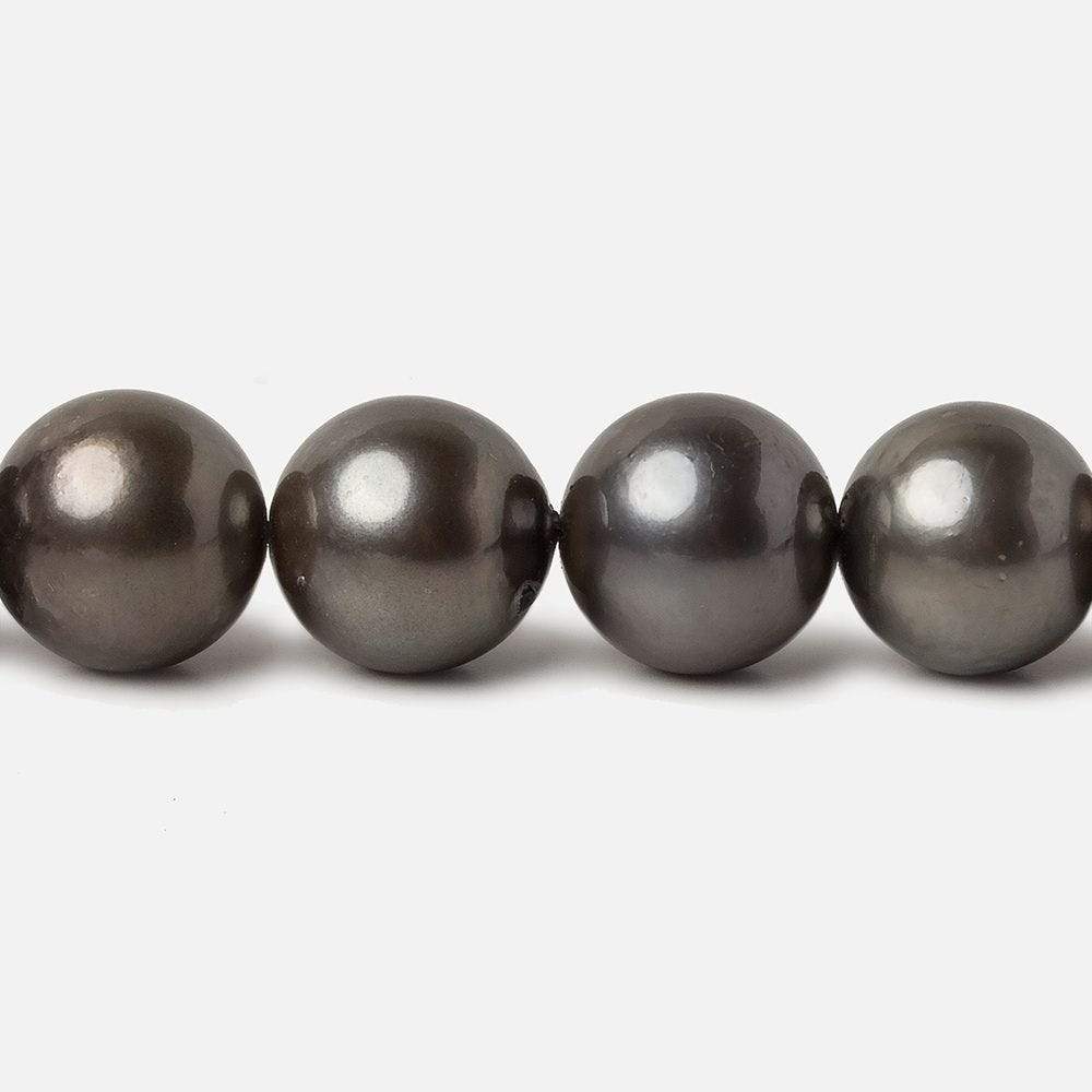 10x10-11x11mm Peacock Tahitian Round Saltwater Pearls 16 inch 38 pieces A