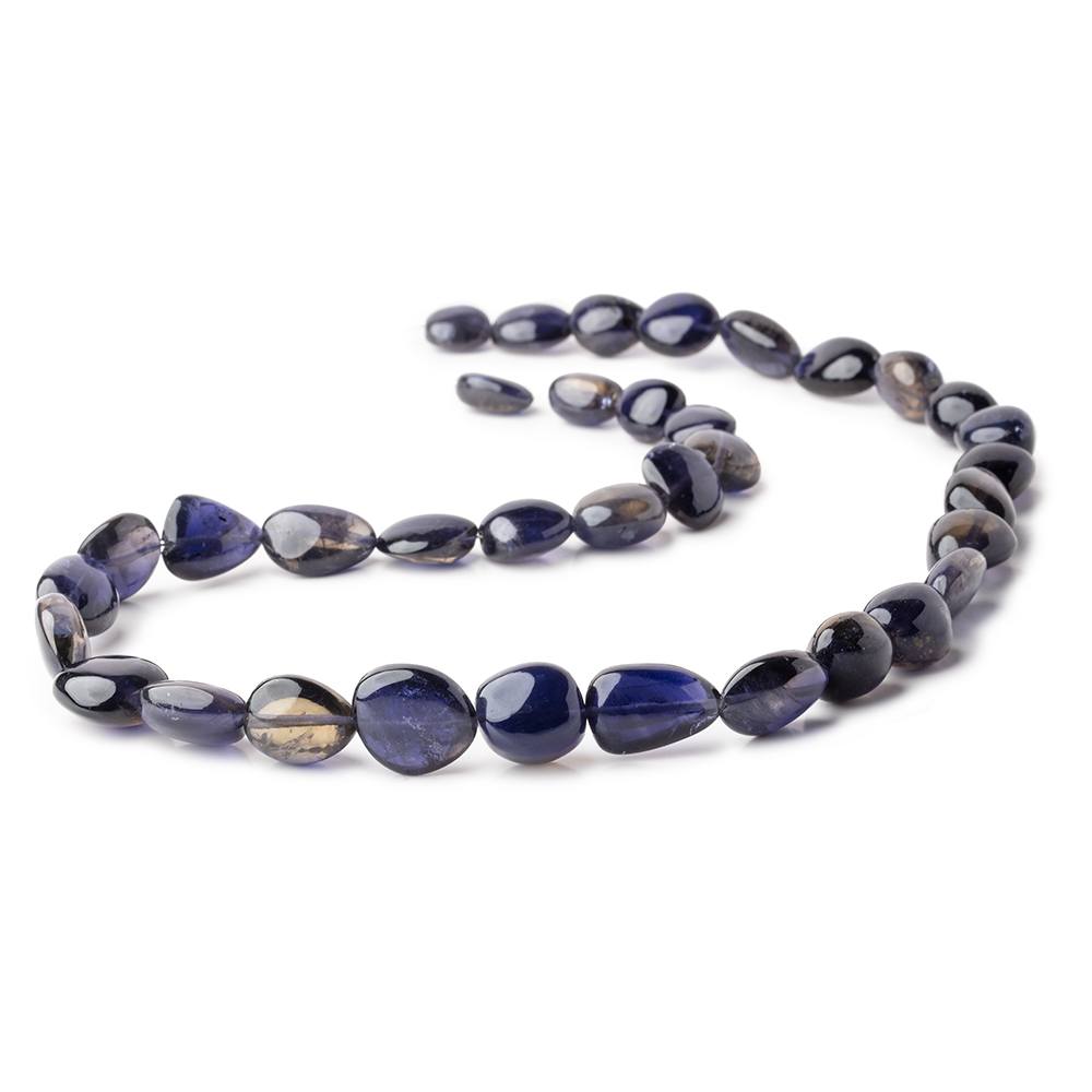 10x12-15x23mm Iolite plain nugget beads 20 inch 35 beads AAA+