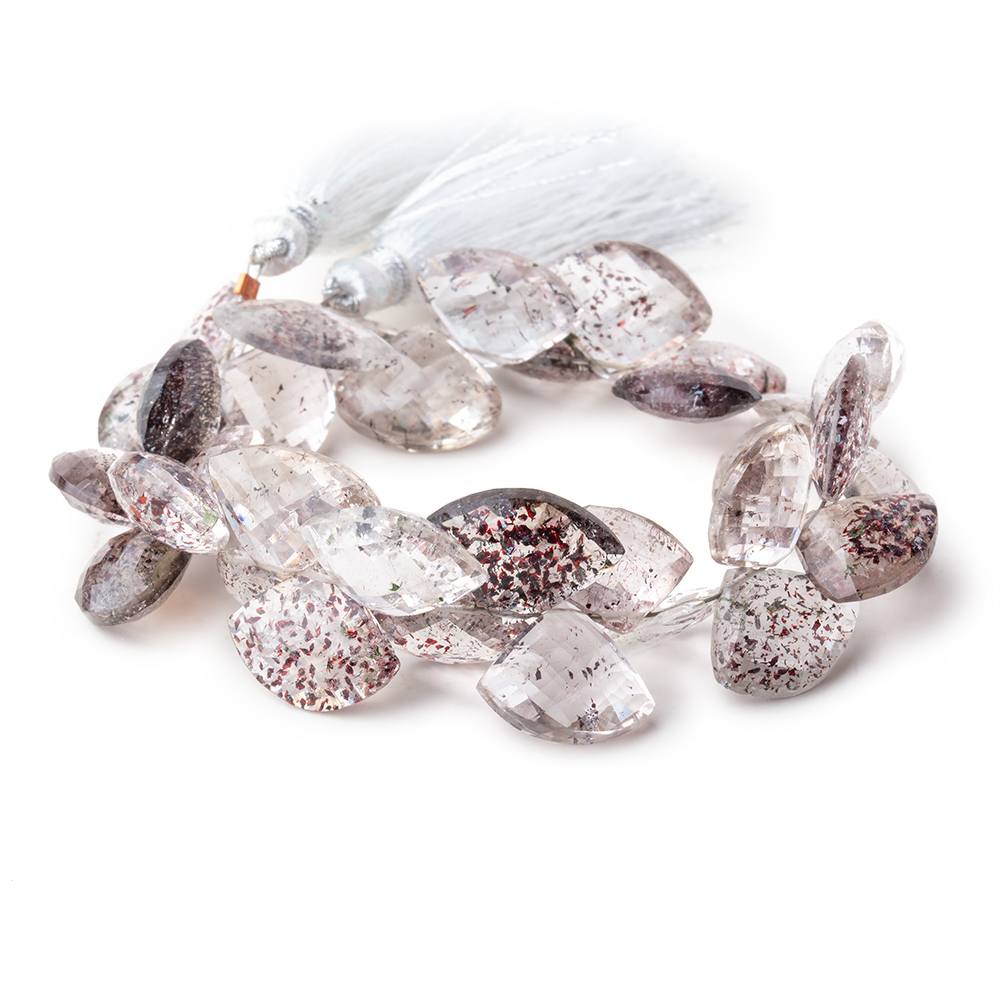 10x15-11x16mm Lepidocrocite Faceted Fan Beads 7 inch 34 pieces AAA