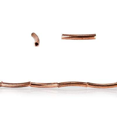 10x1.5mm Copper Bead Curved Tube 8 inch 20 pcs