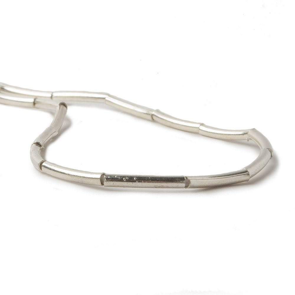 10x2mm Sterling Silver Tube Beads 20 beads 8 inch