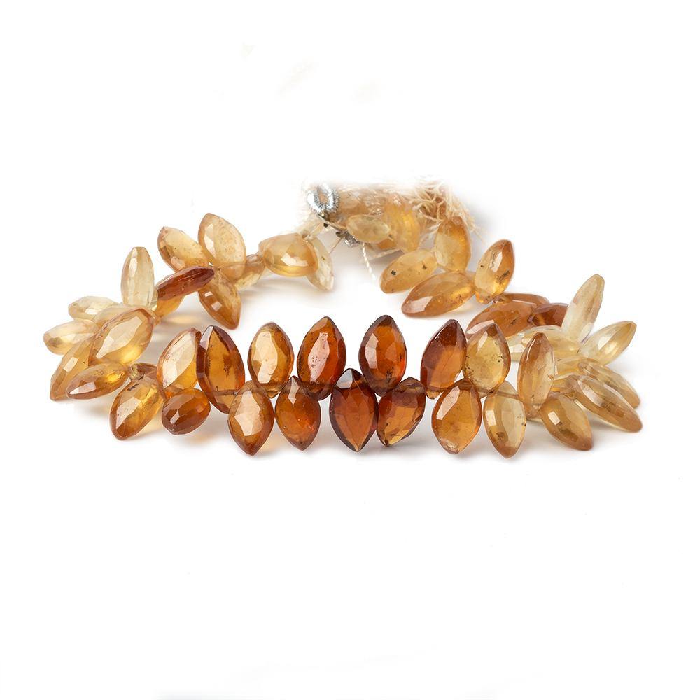 10x6-12x6mm Hessonite Garnet Top Drilled Marquise beads 7.5 inch 52 pieces