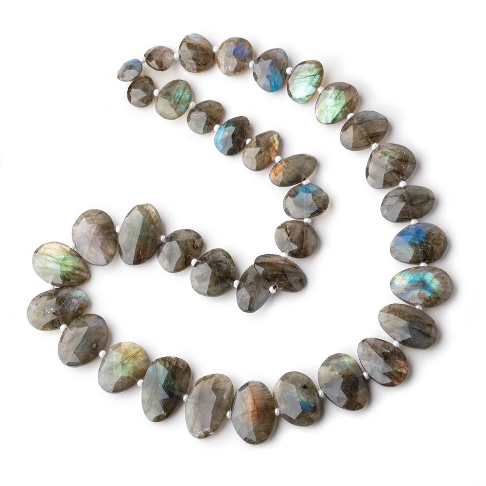 10x7-19x12mm Labradorite Faceted Nugget Beads 16 inch 37 pieces AA