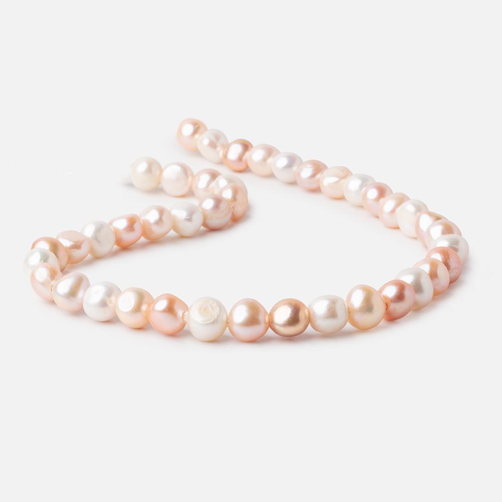 10x8-11x10mm Tri-Color Baroque 2.5mm Large Hole Pearls 15 inch 40 beads