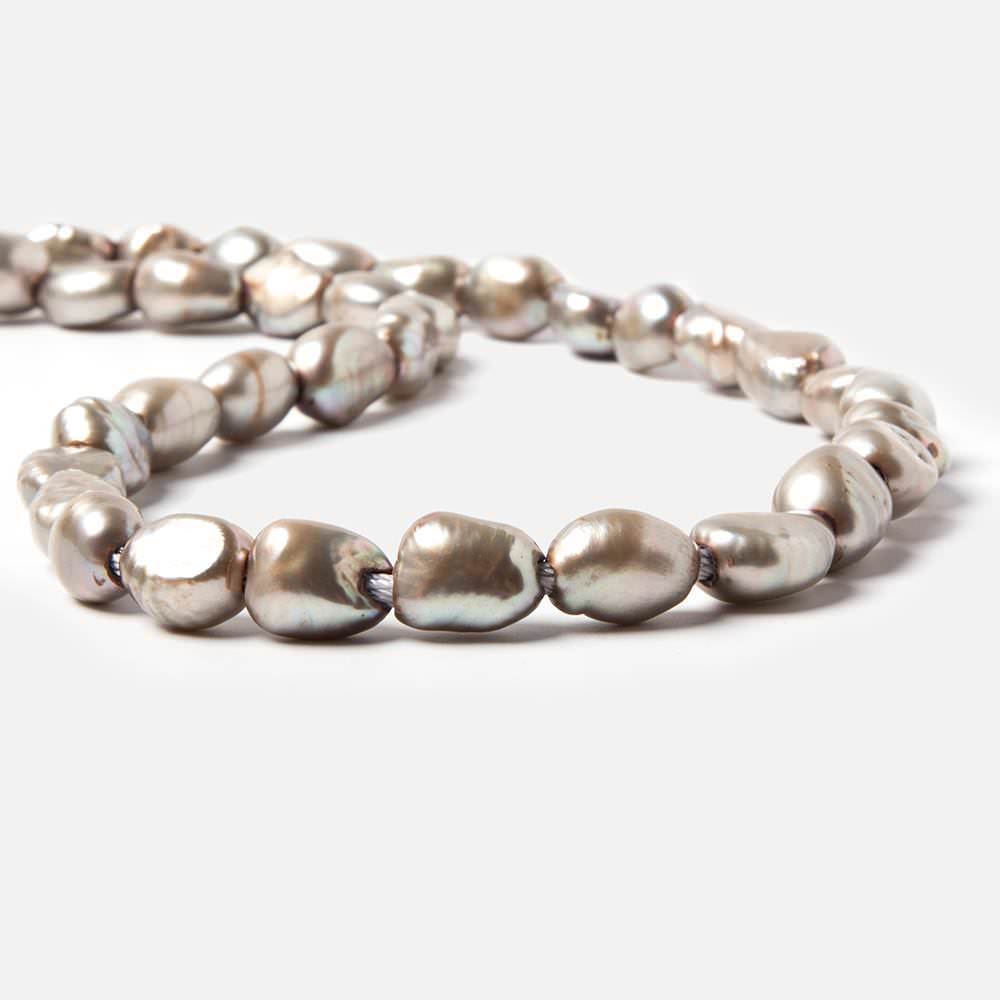 10x8-12x8mm Champagne Baroque 2.5mm large hole Pearls 15 in. 36 pcs