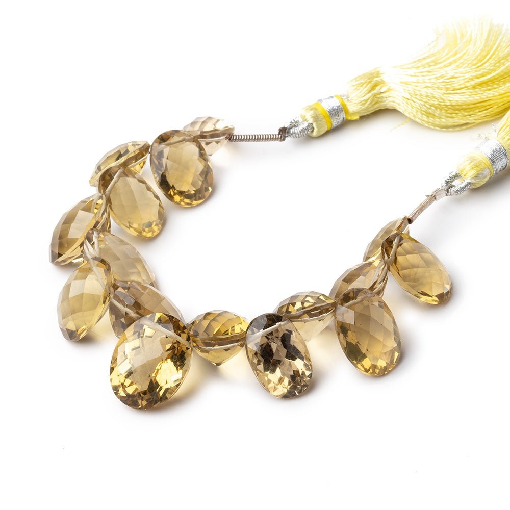 10x8-16x11mm Lemon Quartz Faceted Oval Beads 4 inch 16 pieces AAA