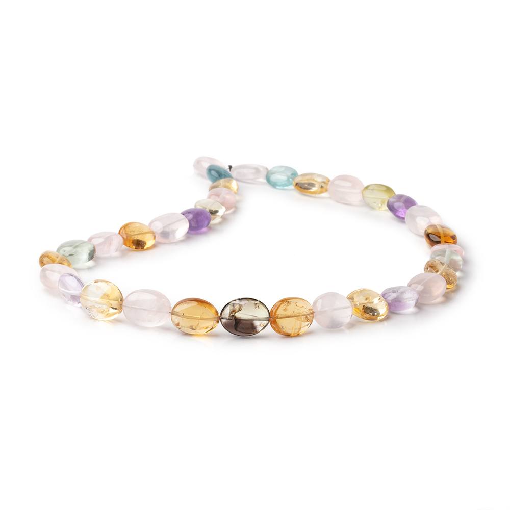 10x9-14x10mm Multi-Gemstone plain nugget beads 16 inch 32 pieces A