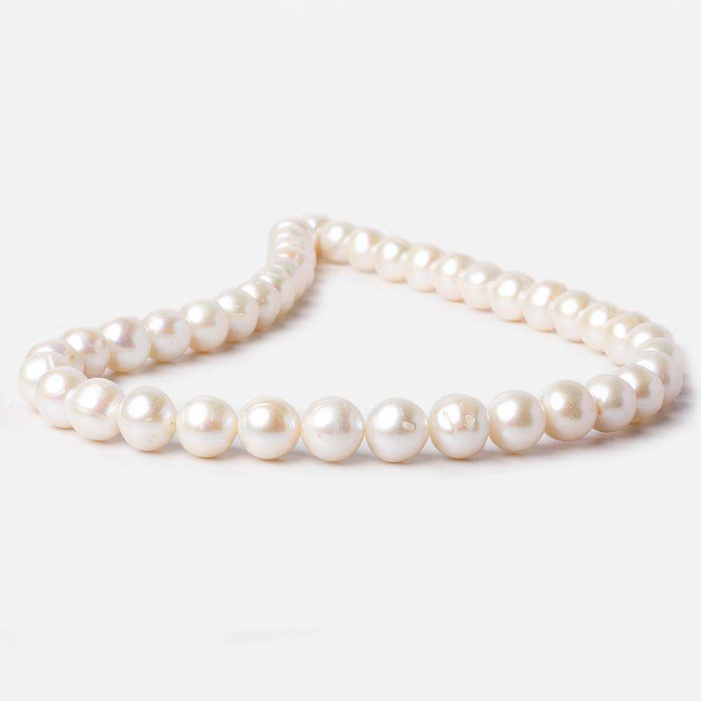 10x9.5mm Cream Off Round Freshwater Pearls 16 inch 46 pieces AA