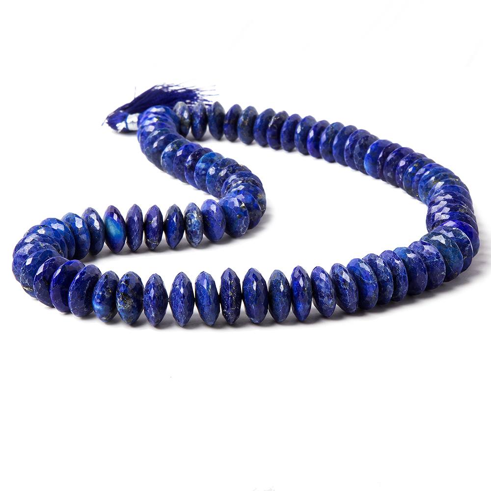 11-12mm Lapis Lazuli German Faceted Rondelle Beads 16 inch 80 pieces