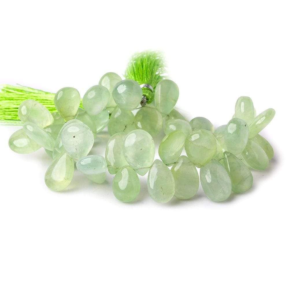 11-13mm Green Prehnite Plain Pear Beads 8 inch 43 pieces
