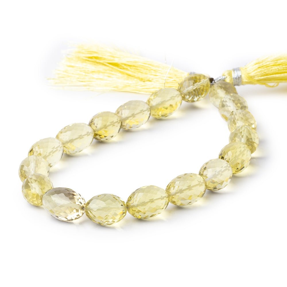 11-14mm Lemon Quartz Faceted Olive Beads 9 inch 18 pieces
