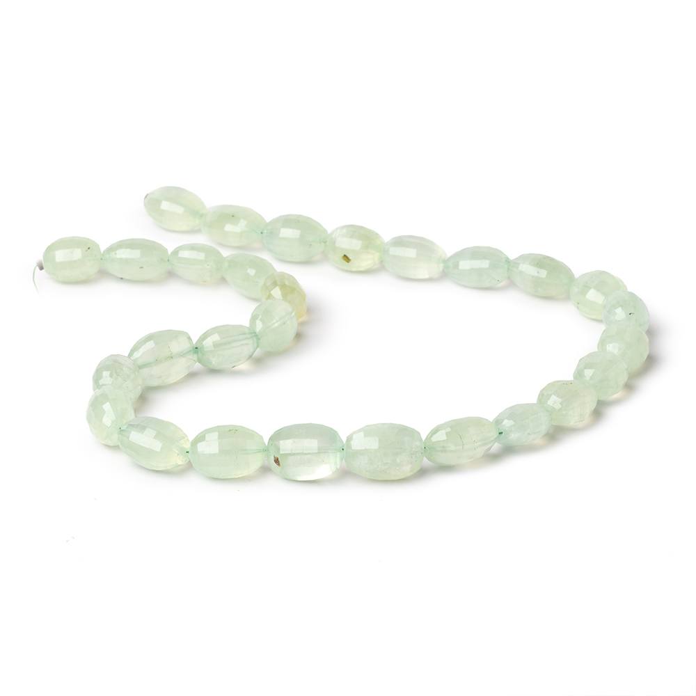 11-14mm Prehnite Faceted Oval Beads 14.5 inch 27 pieces
