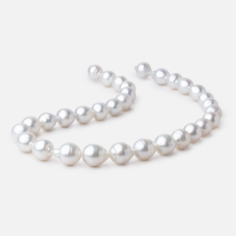 11-14mm White South Sea Saltwater Pearls 16 inch 32 Beads AA