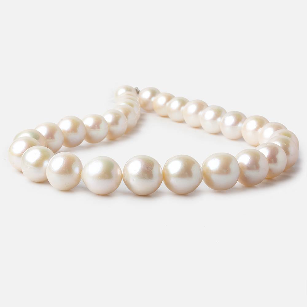 11-15mm Off White Round Freshwater Pearls A Grade 29 beads 16 inch