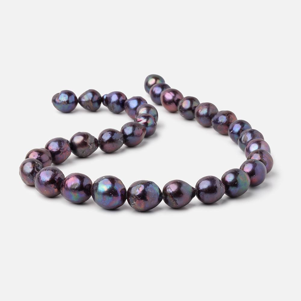 11.5-14mm Peacock Ultra Baroque Freshwater Pearls 15.5 inch 28 Beads