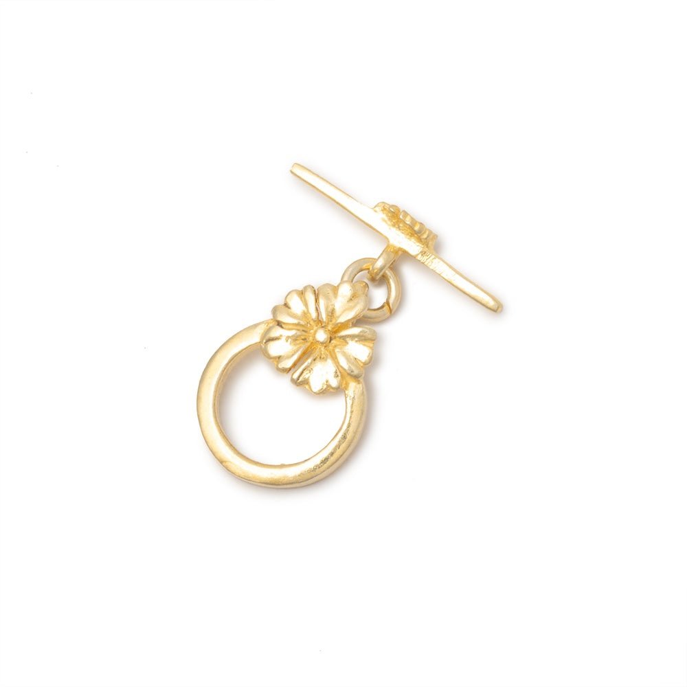 11.5mm Vermeil Flower Toggle 1 piece
