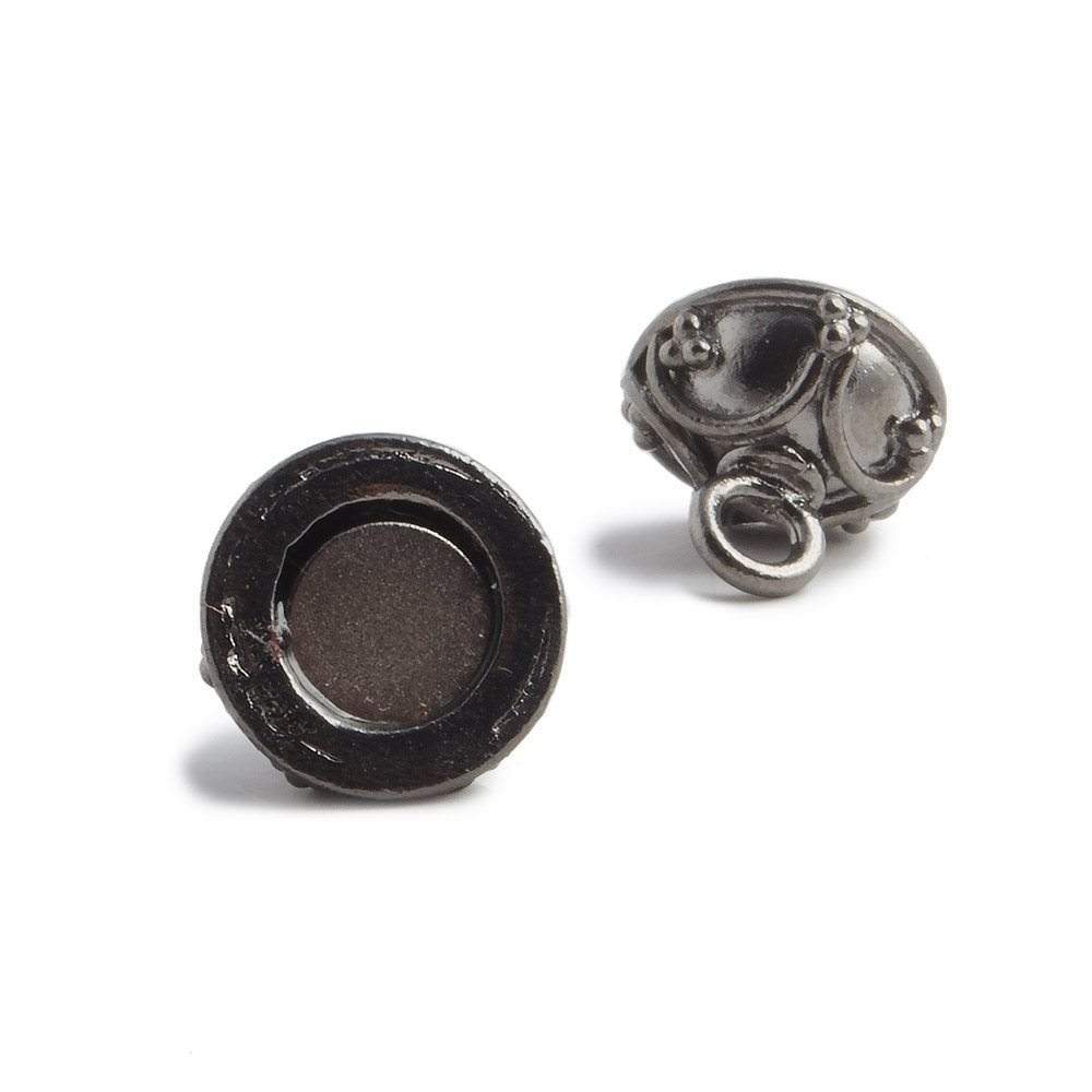 11mm Black Gold plated Copper Magnetic Clasp Roman Arch 1 piece