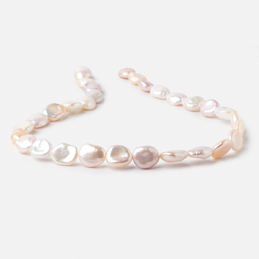 11x10-15x11mm Tri Color Keshi Freshwater Pearls 16 inch 28 beads AA