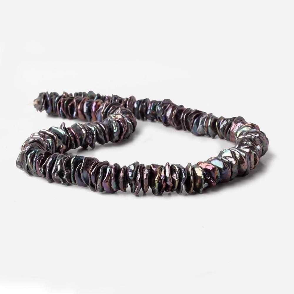 11x11-16x13mm Peacock Keshi Center Drilled Freshwater Pearls 15.5 inch 131 pcs