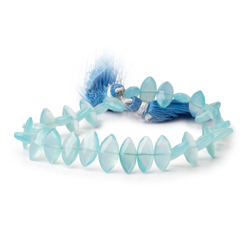 11x6-12x7mm Blue Chalcedony Faceted Marquise Beads 8 inch 26 pieces