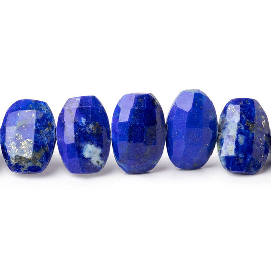 11x7-12x10mm Lapis Lazuli Faceted Pillow Beads 8 inch 22 pieces