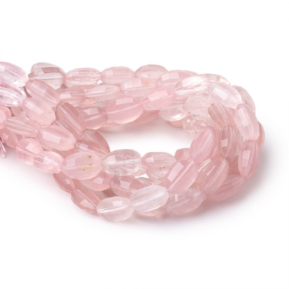11x7-12x8mm Rose Quartz Faceted Oval Beads 7.5 inch 17 pieces