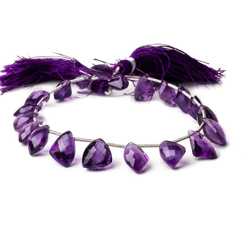 11x7-13x10mm Amethyst Faceted Free shape Beads 9 inch 18 pcs