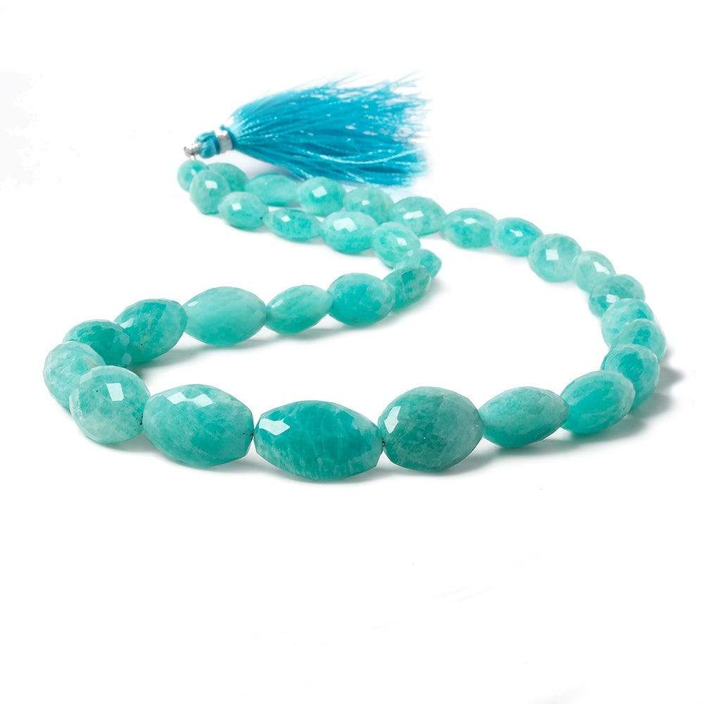 11x8-23x15mm Amazonite faceted oval beads 18 inch 31 pieces AA Grade