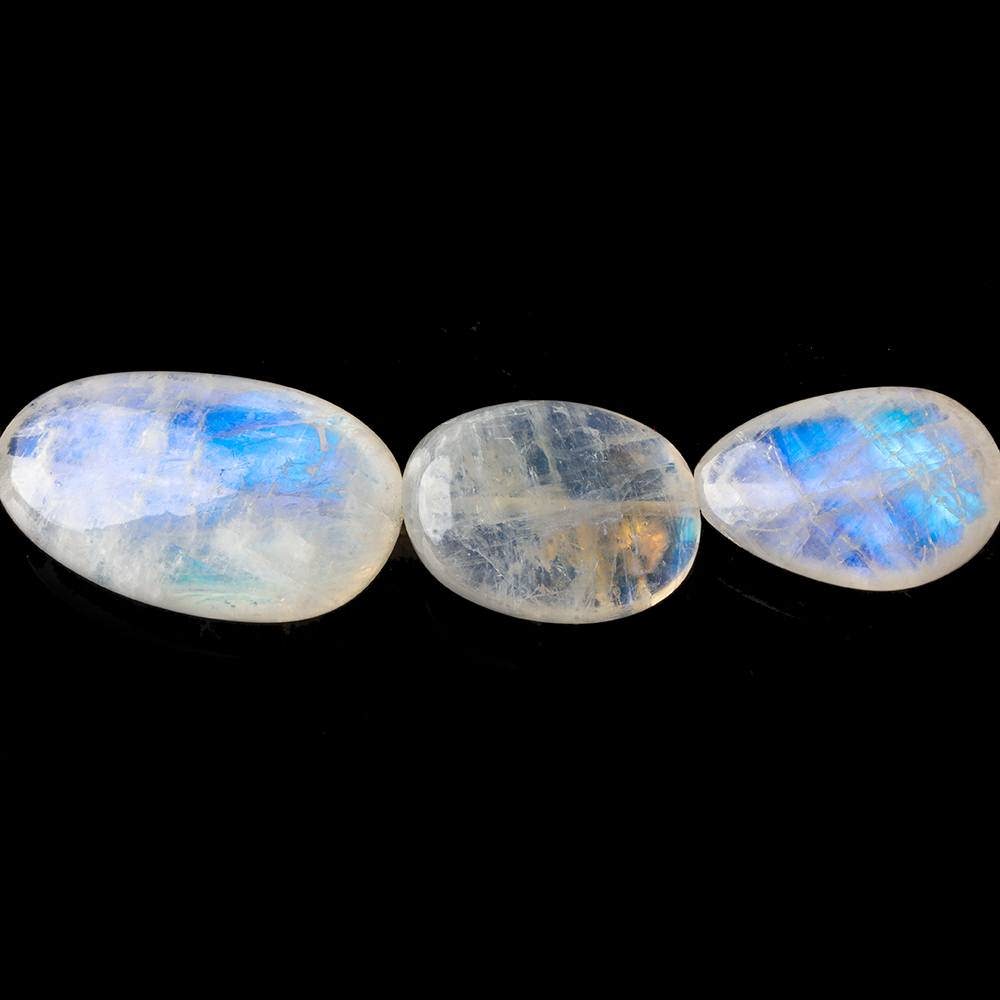 11x8-26x15mm Rainbow Moonstone Plain Nugget Beads 18 inches 27 pcs AAA