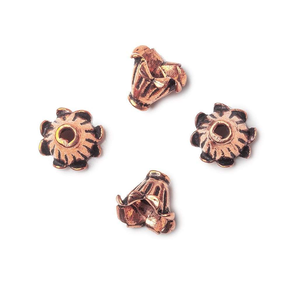 11x9mm Leaf Copper Cone Set of 4