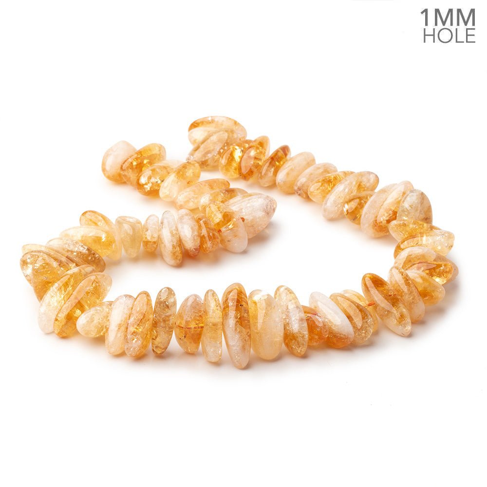 12-22mm Bi-Color Citrine Plain Nugget Beads 16 inch 51 pieces