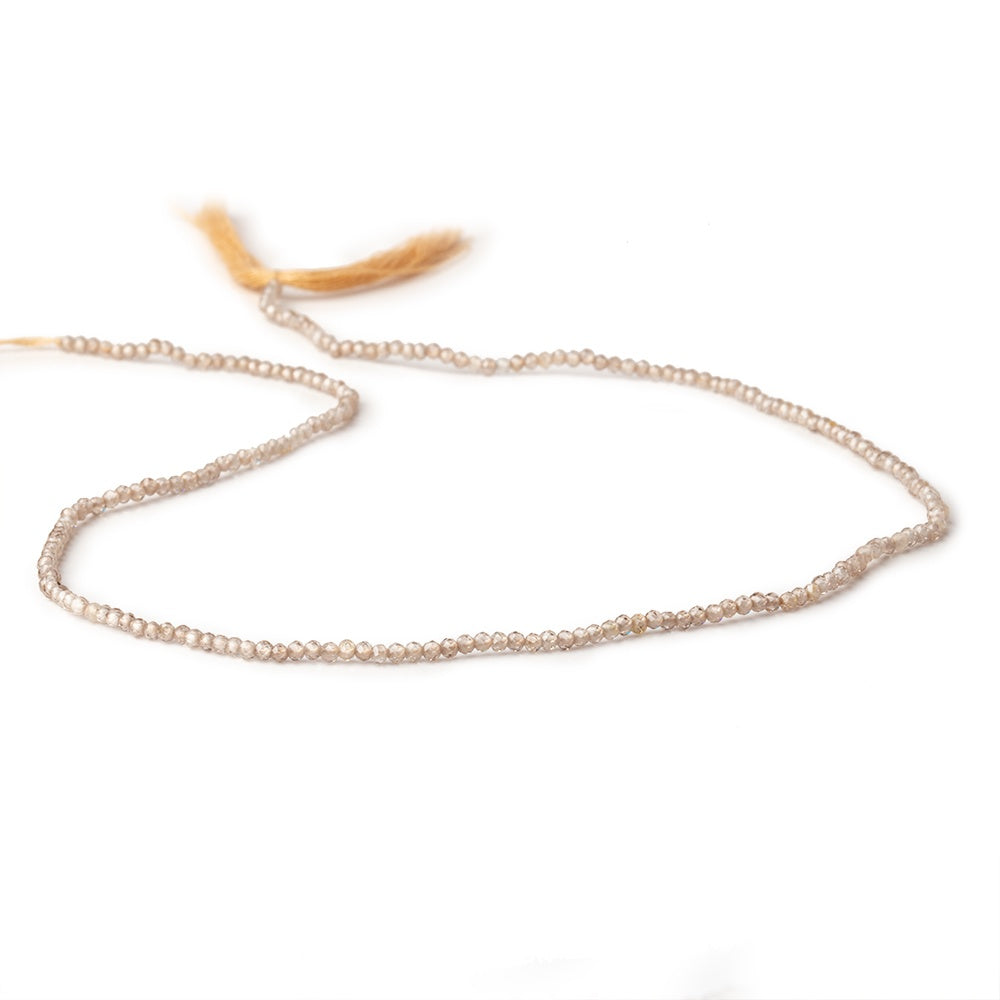 2mm Champagne Zircon Micro Faceted rondelle beads 13 inch 165 pieces