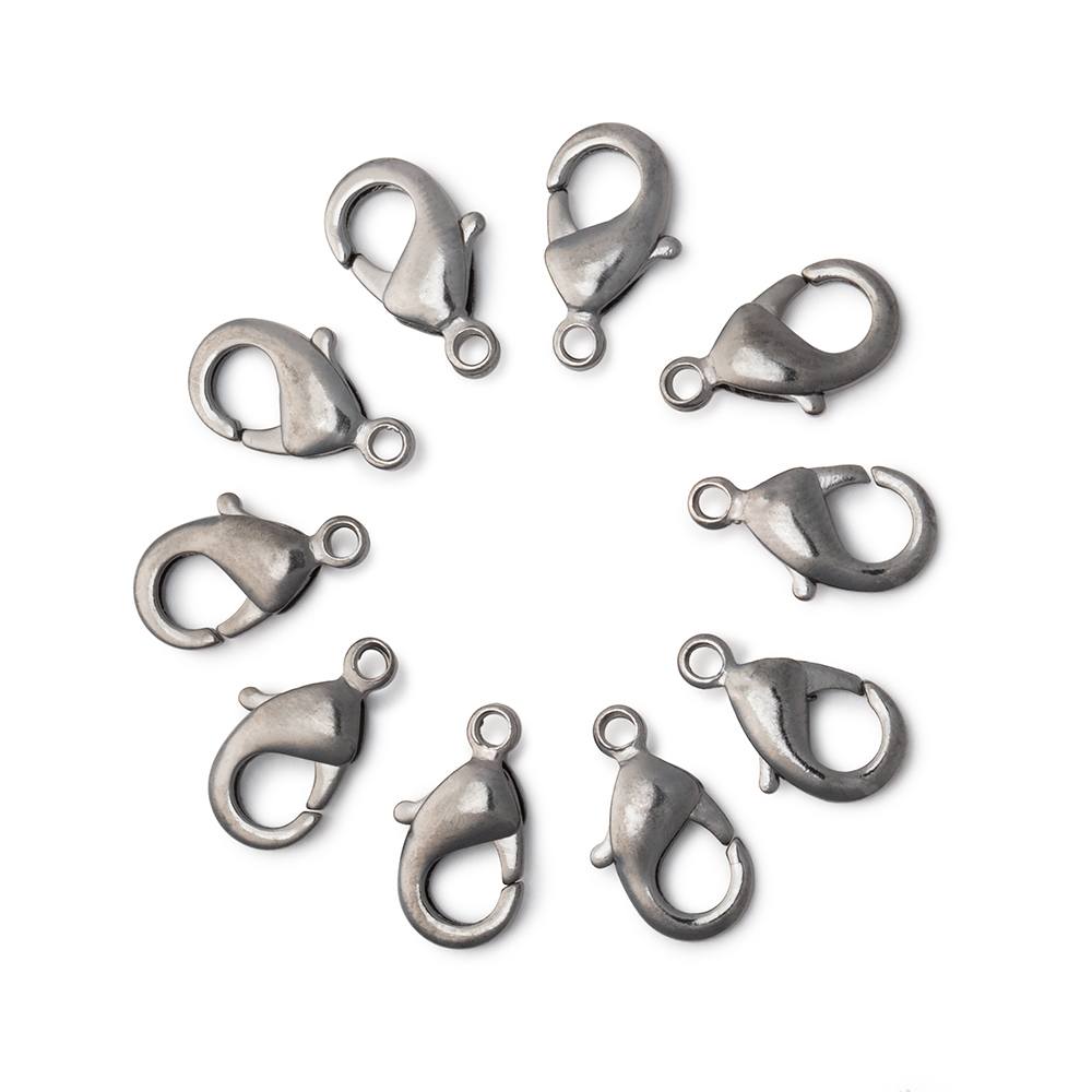 12mm Shiny Lobster Clasp Set of 10 Pieces