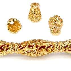 12x10mm 22kt Gold Plated Copper Scroll Cone *DISCONTINUED*