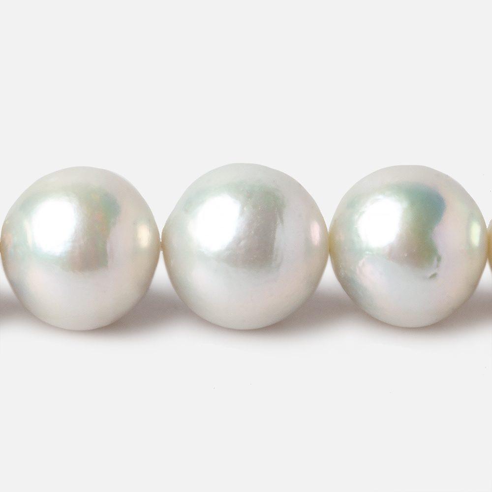 12x11-14.5x14mm Off White Off Round Freshwater Pearls 18 inch 35 pieces AA