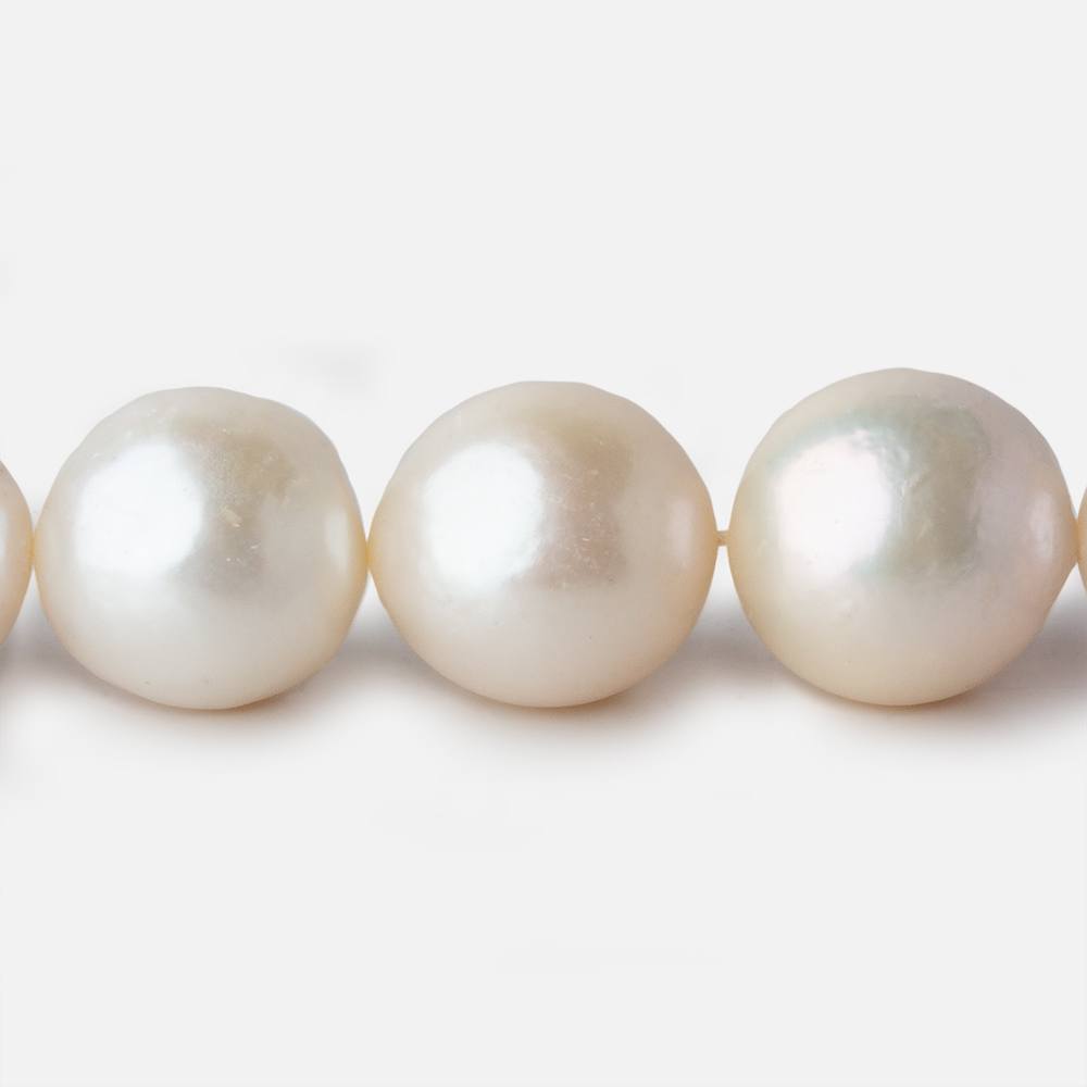 12x11-14.5x15mm Off White Near Round Freshwater Pearl 17 inch 33 pieces A