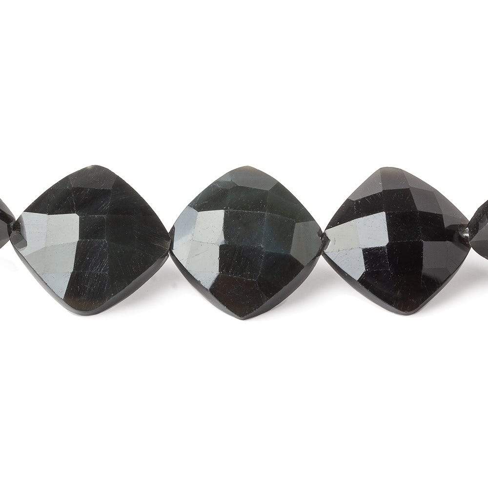 12x12mm - 14x14mm Rainbow Obsidian Straight Drilled Faceted Pillows 10 inch 16 beads