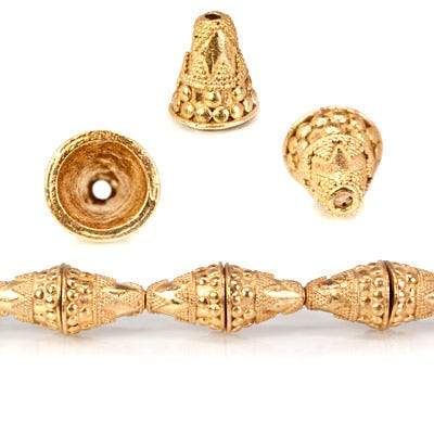 12x15mm 22kt Gold Plated Copper Cone *DISCONTINUED*