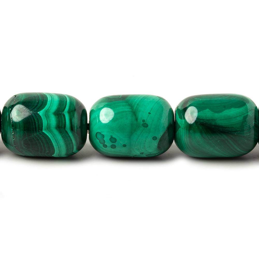 12x16mm Malachite plain cylinder tube beads 15.5 inch 25 pieces