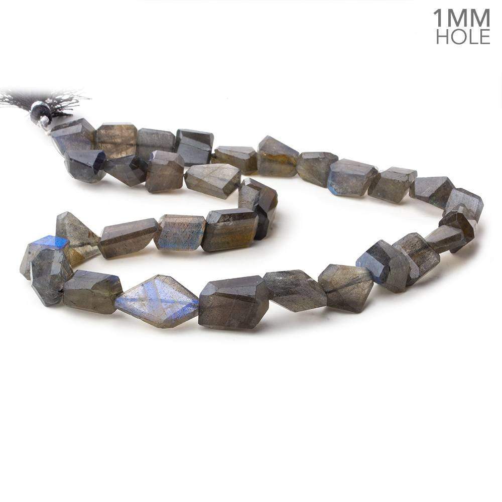 12x6-15x8mm Labradorite Faceted Nugget Beads 16 inch 30 pieces 1mm Hole