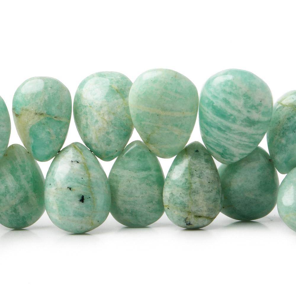 12x8-17x11mm Amazonite Plain Pear beads 8 inch 44 pieces