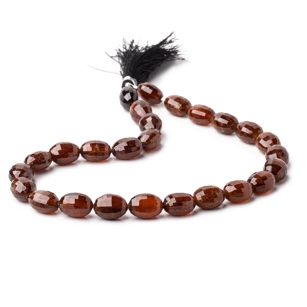 12x9-13x10mm Hessonite Garnet Checkerboard Ovals 13.5 inch 26 beads 1mm hole